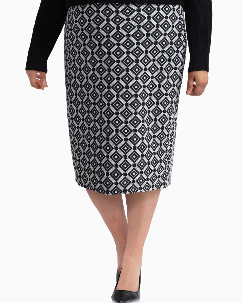 Front of plus size Borage Knit Pencil Skirt by Gilli | Dia&Co | dia_product_style_image_id:117333